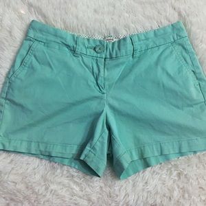 Crown & Ivy Twill Solid Mint Shorts size 4 Petite